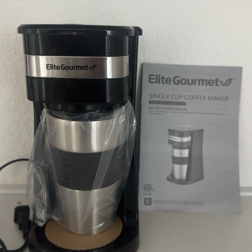 Elite Gourmet EHC111A Compact Coffee Maker Personal Single-Serve Brewers